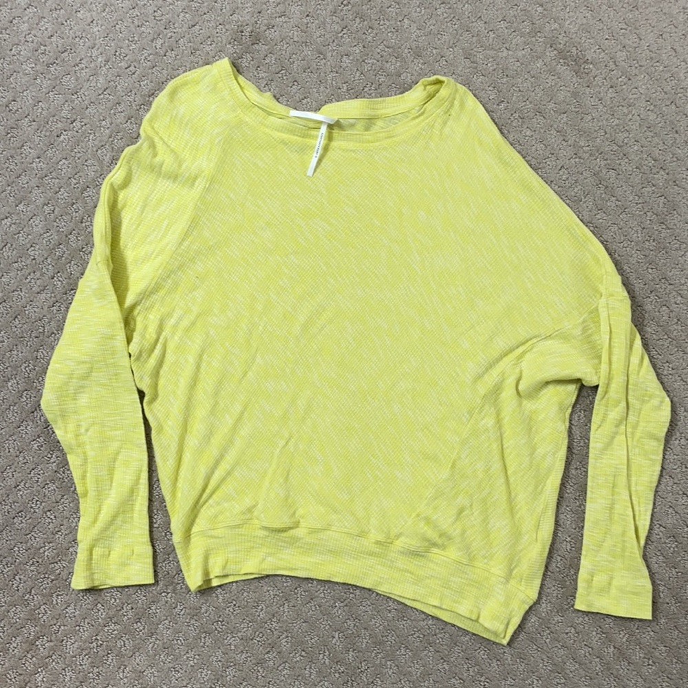 Yellow Anthropologie Uneven shirt